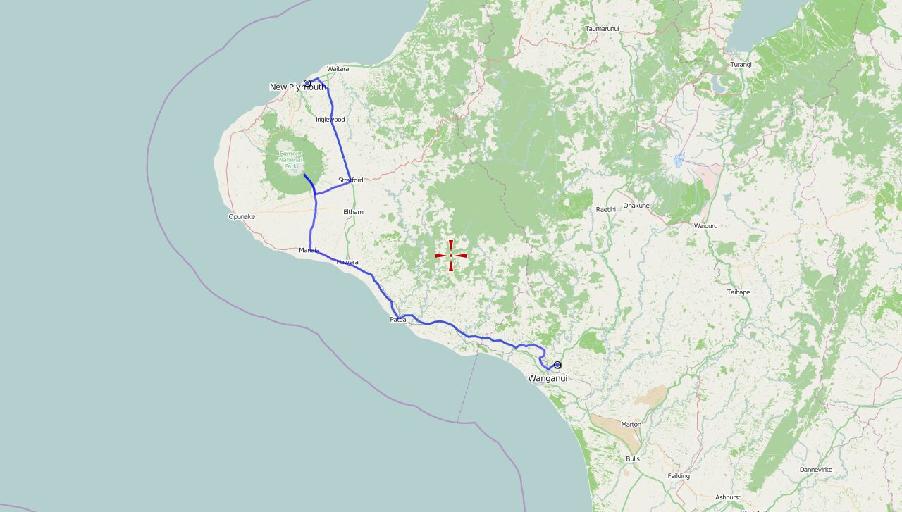 Von New Plymouth nach Whaganui