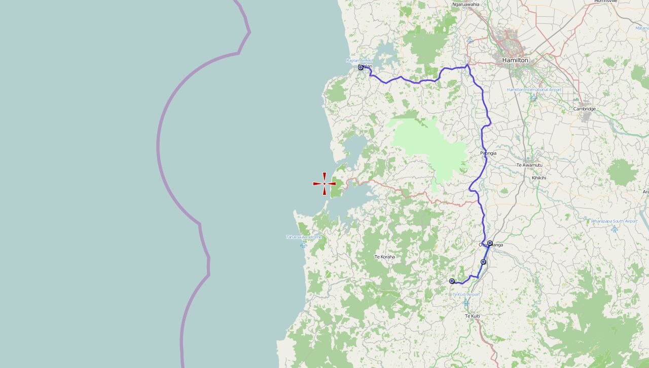 Von Raglan nach Waitomo Caves