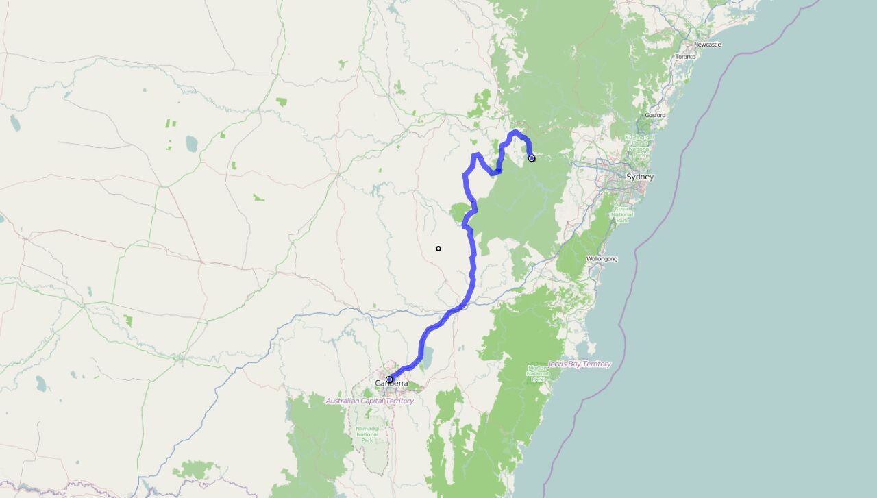 Von Katoomba nach Canberra