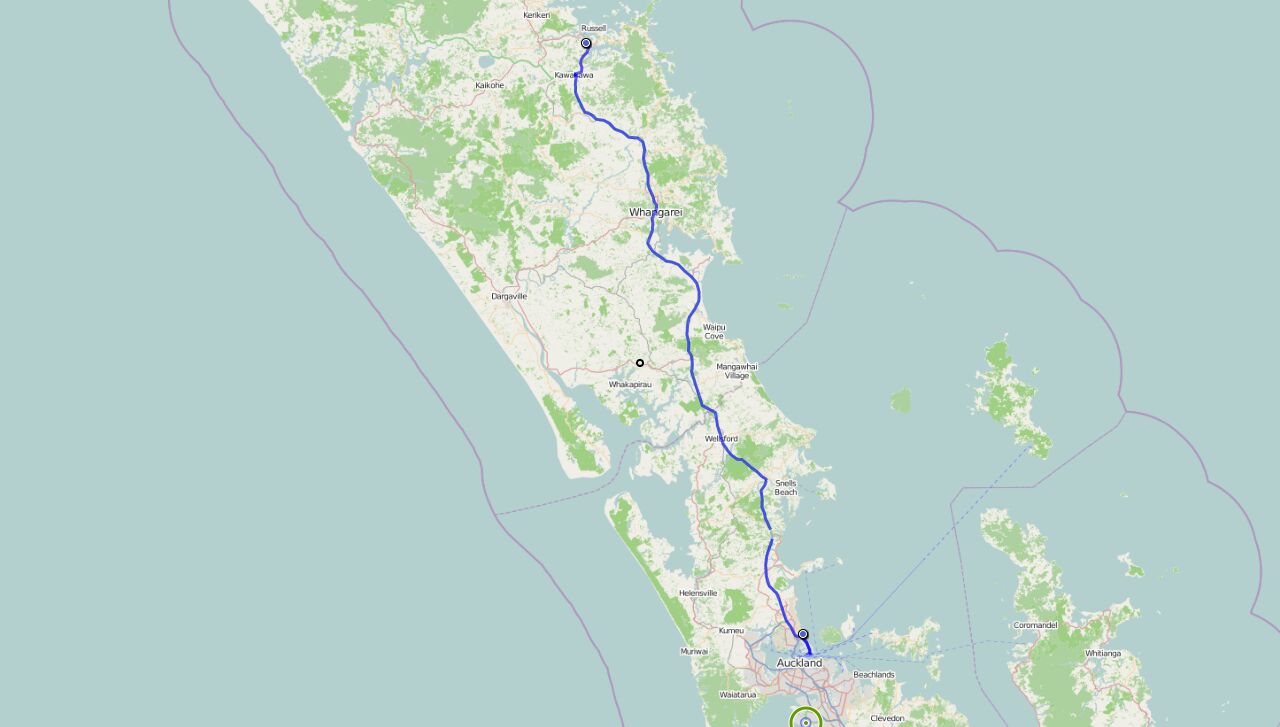 Von Kawakawa nach Auckland
