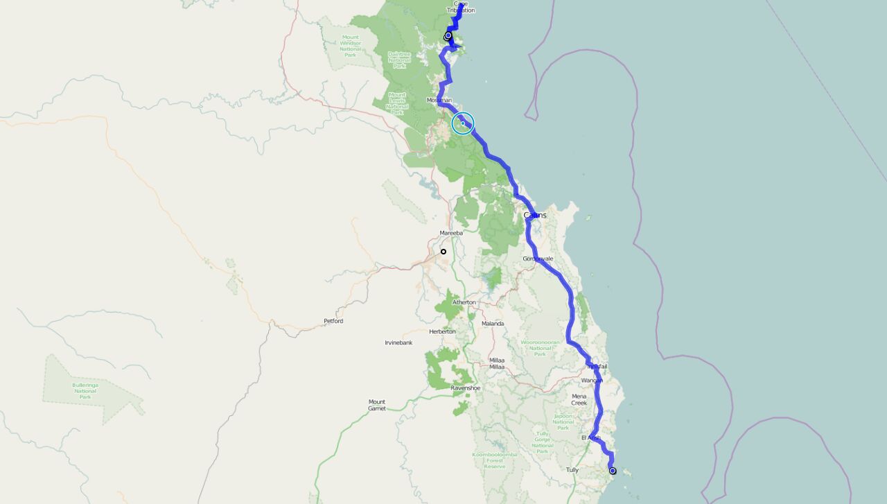 Von Mission Beach nach Cape Tribulation