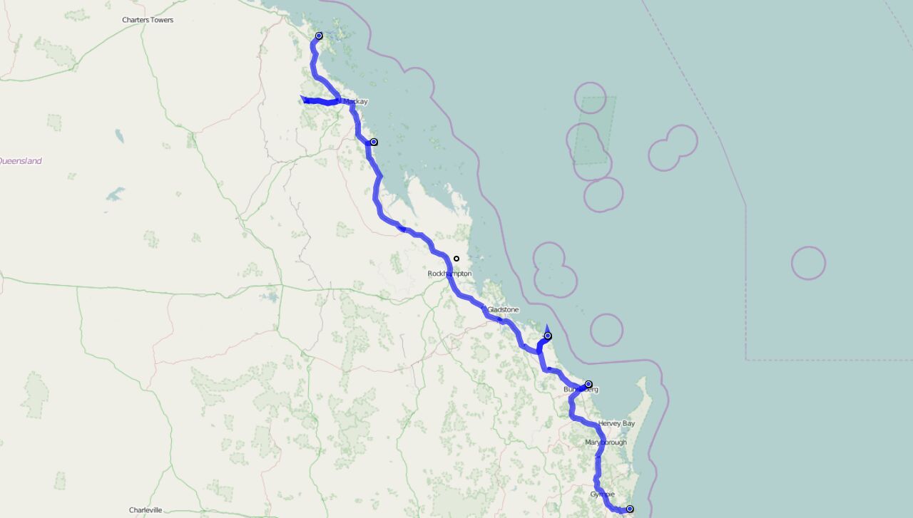 Von Noosa nach Airlie Beach