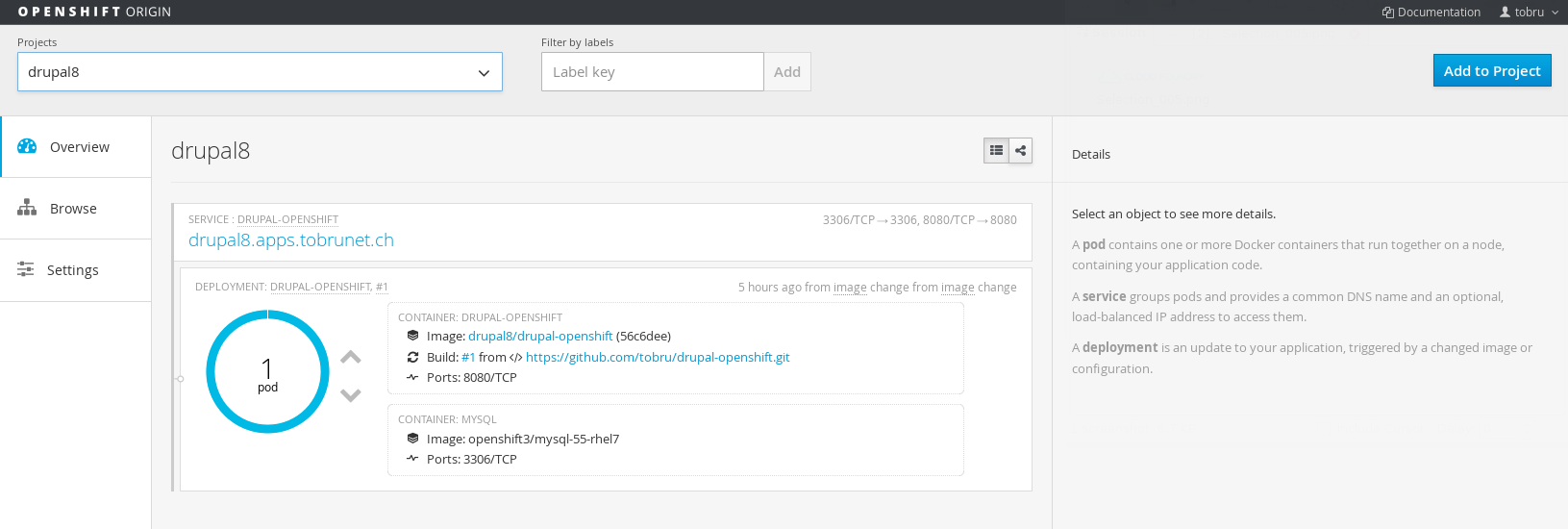 OpenShift 3 Web Insterface